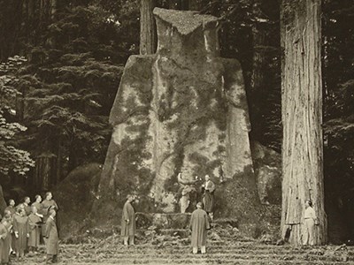 Image of the owl at Bohemian Grove